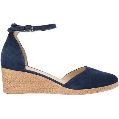 Damen-Espadrilles mit keilförmigem Absatz aus Wildleder und Schnalle Ryłko Megi Bleu 38 Femme Damen-Espadrilles mit keilförmigem Absatz aus Wildleder und Schnalle Ryłko Megi Bleu 38 Femme