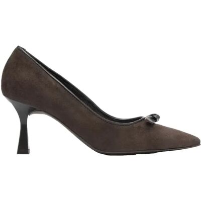 Damen Wildleder Pumps mit Schlaufe Ryłko Marron 38,5 Femme Damen Wildleder Pumps mit Schlaufe Ryłko Marron 38,5 Femme
