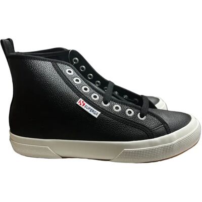 Sneakers Superga 2750 Mid Tumbled Leather Noir 40 Femme Sneakers Superga 2750 Mid Tumbled Leather Noir 40 Femme