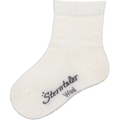 Wollsocken mit elastischen Rippbündchen für Kinder Sterntaler Blanc 31/34 Mixte Wollsocken mit elastischen Rippbündchen für Kinder Sterntaler Blanc 31/34 Mixte