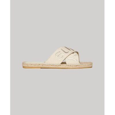 Damen-ESPADRILLES mit überkreuzten Riemen Superdry Beige 37 Femme Damen-ESPADRILLES mit überkreuzten Riemen Superdry Beige 37 Femme