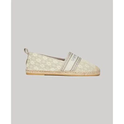 Damen Leinensandalen mit Einsätzen Superdry Blanc 37 Femme Damen Leinensandalen mit Einsätzen Superdry Blanc 37 Femme