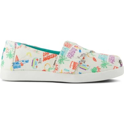 Mädchen Espadrilles mit bedrucktem Muster Toms Classic Blanc 31,5 Femme Mädchen Espadrilles mit bedrucktem Muster Toms Classic Blanc 31,5 Femme