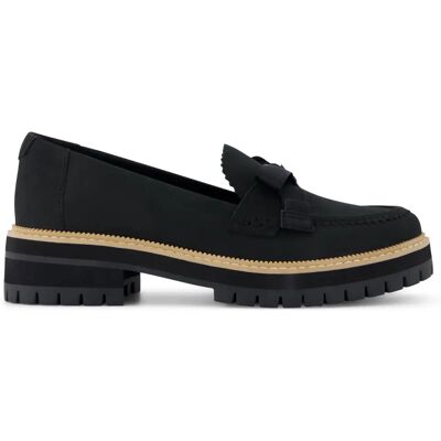 Mokassins mit dekorativem Knoten Damen Toms Cara Bow Noir 42 Femme Mokassins mit dekorativem Knoten Damen Toms Cara Bow Noir 42 Femme