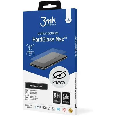 Verstärktes gehärtetes Glas 3MK Apple iPhone Xs - HardGlass Max Privacy™ Blanc TU Mixte Verstärktes gehärtetes Glas 3MK Apple iPhone Xs - HardGlass Max Privacy™ Blanc TU Mixte