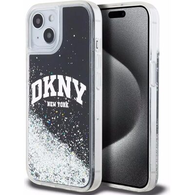 DKNY Hülle für iPhone 14 Pro Max Liquid Glitter Big Logo DKNY Hülle für iPhone 14 Pro Max Liquid Glitter Big Logo
