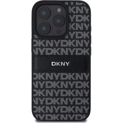 DKNY Hülle für iPhone 16 Pro Max - Texturmuster Schwarz DKNY Hülle für iPhone 16 Pro Max - Texturmuster Schwarz