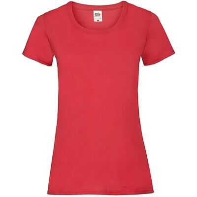 T-Shirt Fruit of the Loom Valueweight Rouge S Femme T-Shirt Fruit of the Loom Valueweight Rouge S Femme