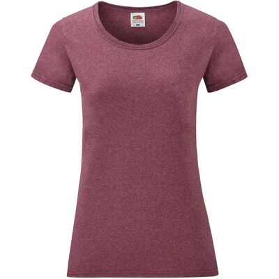 T-Shirt Fruit of the Loom Valueweight Rouge S Femme T-Shirt Fruit of the Loom Valueweight Rouge S Femme