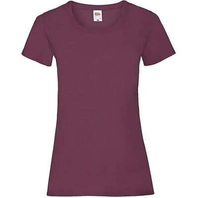 T-Shirt Fruit of the Loom Valueweight Rouge S Femme T-Shirt Fruit of the Loom Valueweight Rouge S Femme