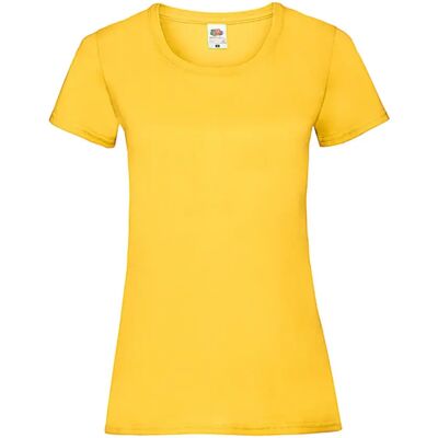 T-Shirt Fruit of the Loom Valueweight Jaune S Femme T-Shirt Fruit of the Loom Valueweight Jaune S Femme
