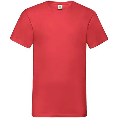 V-Ausschnitt T-Shirt Fruit of the Loom Valueweight Rouge 2XL Mixte V-Ausschnitt T-Shirt Fruit of the Loom Valueweight Rouge 2XL Mixte