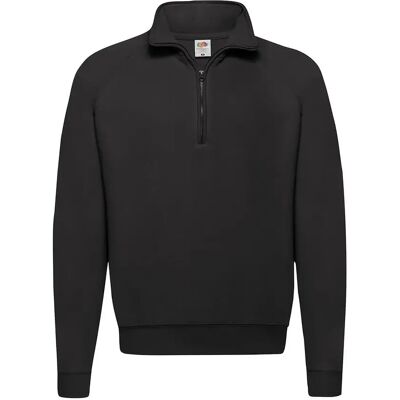 Sweatshirt mit Reißverschlusskragen Fruit of the Loom Classic Noir 3XL Mixte Sweatshirt mit Reißverschlusskragen Fruit of the Loom Classic Noir 3XL Mixte