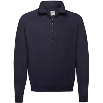 Sweatshirt mit Reißverschlusskragen Fruit of the Loom Classic Bleu 2XL Mixte Sweatshirt mit Reißverschlusskragen Fruit of the Loom Classic Bleu 2XL Mixte