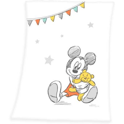 Decke Kind Disney Mickey Blanc 100x75 cm Mixte Decke Kind Disney Mickey Blanc 100x75 cm Mixte