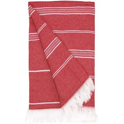 Handtuch aus Baumwolle und recyceltem Polyester The One Towelling Rouge 100x180 cm Mixte Handtuch aus Baumwolle und recyceltem Polyester The One Towelling Rouge 100x180 cm Mixte