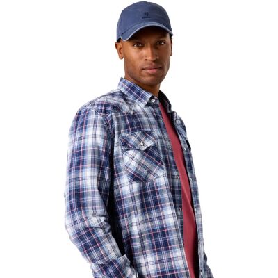 Karierter Langarm-Hemdjacke Garcia Bleu XL Homme Karierter Langarm-Hemdjacke Garcia Bleu XL Homme