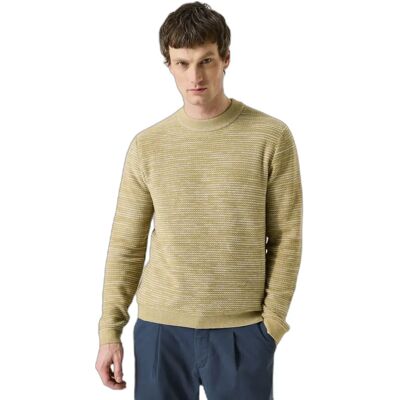Pull Mikro-Streifen horizontal mit Melange-Struktur Garcia Jaune M Homme Pull Mikro-Streifen horizontal mit Melange-Struktur Garcia Jaune M Homme
