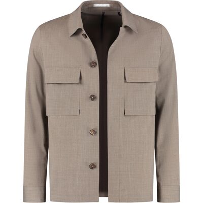 Überhemd Michael Kors Melange Travel Marron 25 Homme Überhemd Michael Kors Melange Travel Marron 25 Homme