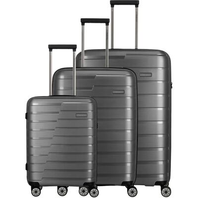 Koffer travelite Air Base Trolley L/M ext./S (x3) Gris TU Mixte Koffer travelite Air Base Trolley L/M ext./S (x3) Gris TU Mixte