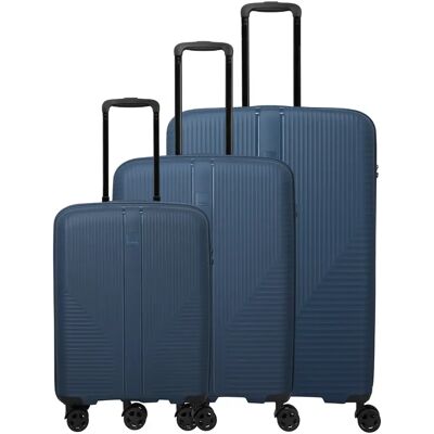 Koffer travelite Air Stripe Trolley L/M ext./S (x3) Bleu TU Mixte Koffer travelite Air Stripe Trolley L/M ext./S (x3) Bleu TU Mixte