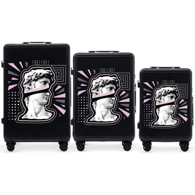 Koffer Wings ABS+ Customized Popiersie (x3) Noir 198 L Mixte Koffer Wings ABS+ Customized Popiersie (x3) Noir 198 L Mixte