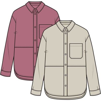Damenhemd Ichi Kate Corduroy Rosa S Femme Damenhemd Ichi Kate Corduroy Rosa S Femme
