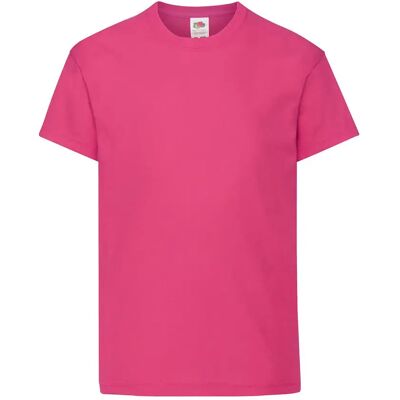 T-Shirt Fruit of the Loom Original Rose 7/8 ans Mixte T-Shirt Fruit of the Loom Original Rose 7/8 ans Mixte