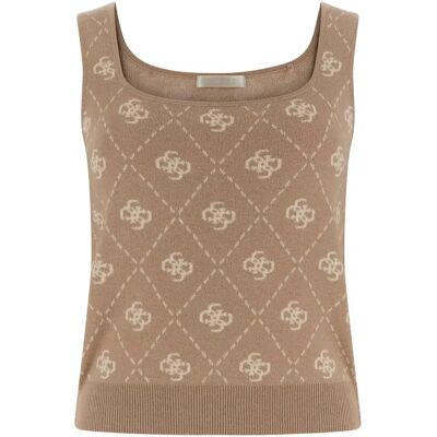 Damen-Top Guess Sarah 4G Rouge L Femme Damen-Top Guess Sarah 4G Rouge L Femme
