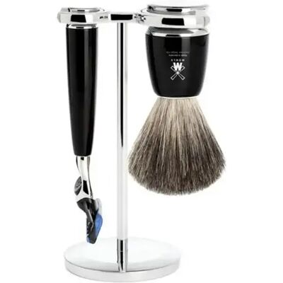 Rasier-Set Sicherheitsrasierer Esche Mühle Rytmo Fusion Pur (x3) Noir TU Mixte Rasier-Set Sicherheitsrasierer Esche Mühle Rytmo Fusion Pur (x3) Noir TU Mixte