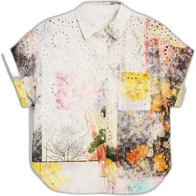 Damenhemd Desigual Grace Blanc L Femme Damenhemd Desigual Grace Blanc L Femme