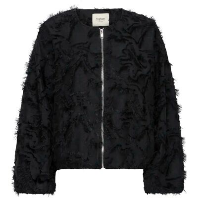 Damenjacke mit Reißverschluss fransa Cali Ja 1 Noir M Femme Damenjacke mit Reißverschluss fransa Cali Ja 1 Noir M Femme
