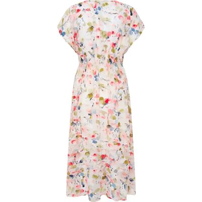 Lange, fließende Damenkleid fransa Darcie Dr 1 Blanc L Femme Lange, fließende Damenkleid fransa Darcie Dr 1 Blanc L Femme
