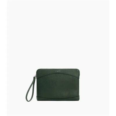 Reißverschlusstasche für Damen mit genarbter Oberfläche Le Tanneur Vert 23x17x3 cm Femme Reißverschlusstasche für Damen mit genarbter Oberfläche Le Tanneur Vert 23x17x3 cm Femme