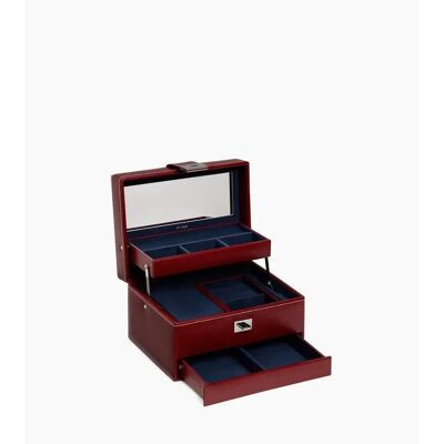 Automatischer Schmucketui für Frauen Le Tanneur Rouge 23x13x16 cm Femme Automatischer Schmucketui für Frauen Le Tanneur Rouge 23x13x16 cm Femme
