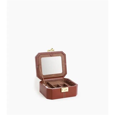 Achteckige Schmuckbox für Damen Le Tanneur Marron 21x10x18 cm Femme Achteckige Schmuckbox für Damen Le Tanneur Marron 21x10x18 cm Femme
