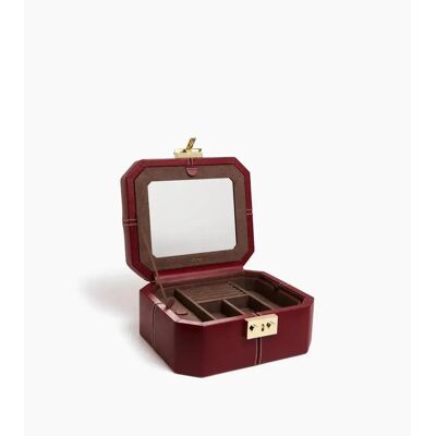 Achteckige Schmuckbox für Damen Le Tanneur Rouge 21x10x18 cm Femme Achteckige Schmuckbox für Damen Le Tanneur Rouge 21x10x18 cm Femme