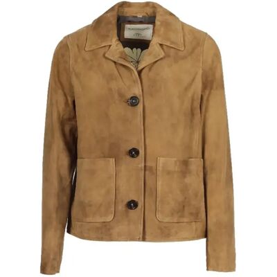 Damenveloursziegenlederjacke Oakwood Xenia Marron L Femme Damenveloursziegenlederjacke Oakwood Xenia Marron L Femme