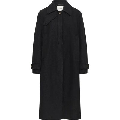 Damenmantel Soaked in Luxury Slangelina Noir S Femme Damenmantel Soaked in Luxury Slangelina Noir S Femme