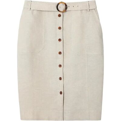 Leinenrock mit Gürtel für Frauen Tatuum Soforita Beige 34 Femme Leinenrock mit Gürtel für Frauen Tatuum Soforita Beige 34 Femme