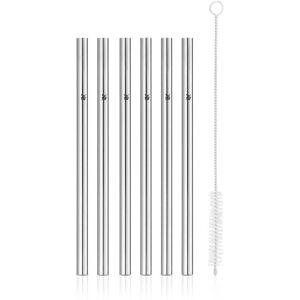 WMF Baric Trinkhalm-Set Cromargan®, 18 cm, 6-teilig plus mit Reinigungsbürste WMF Baric Trinkhalm-Set Cromargan®, 18 cm, 6-teilig plus mit Reinigungsbürste
