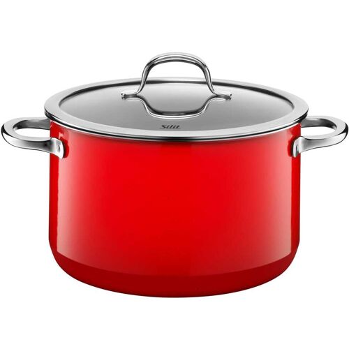 Silit Silargan® Passion Kochtopf mit Deckel, 24 cm, Red