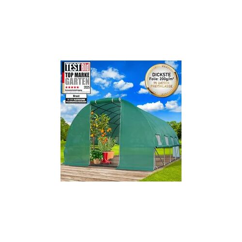 Brast Folien-Gewächshaus 12 3x4m, rollbar inkl. Erdanker