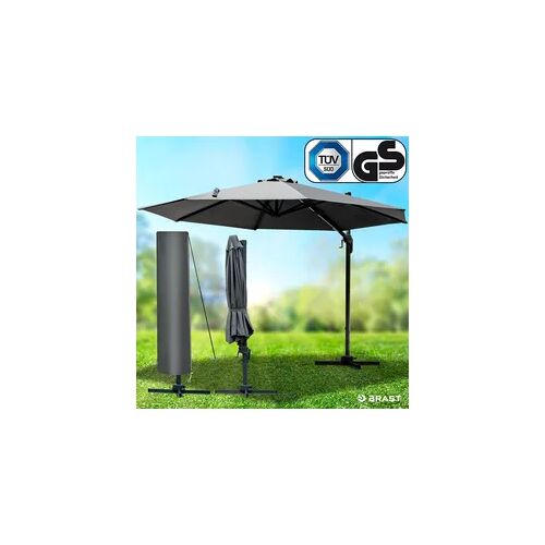 BRAST Alu Ampelschirm 300cm grau