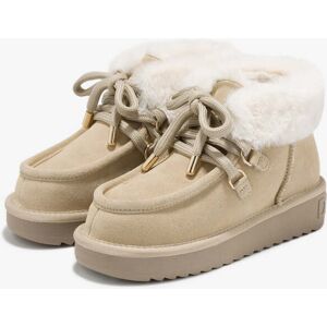 Winterboots D.Franklin Damen - Nordic Mid Fur Cream Stiefel & Winterschuhe Warm, Wasserabweisend & Rutschfest - Gefütterte Cozy Australische female Winterboots D.Franklin Damen - Nordic Mid Fur Cream Stiefel & Winterschuhe Warm, Wasserabweisend & Rutschfest - Gefütterte Cozy Australische female