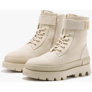 Winter Militär-Boot mit Track-Sohle D.Franklin Damen - All Track Strap Beige Stiefel & Winterschuhe Warm, Wasserabweisend & Rutschfest - Gefütterte Co female Winter Militär-Boot mit Track-Sohle D.Franklin Damen - All Track Strap Beige Stiefel & Winterschuhe Warm, Wasserabweisend & Rutschfest - Gefütterte Co female