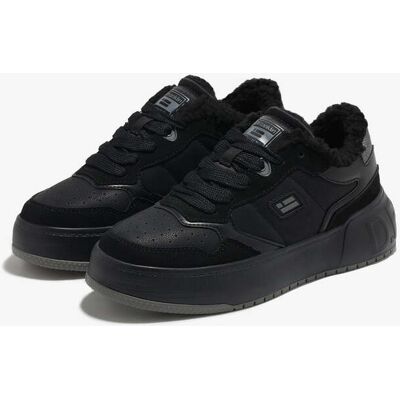 Damen Sneaker D.Franklin - Court Fleece Full Black - Damenschuhe Leicht & Alltagstauglich - Verkauf-Sale female Damen Sneaker D.Franklin - Court Fleece Full Black - Damenschuhe Leicht & Alltagstauglich - Verkauf-Sale female