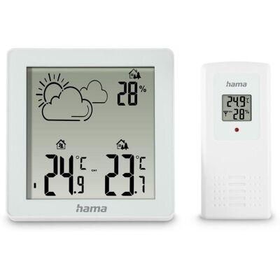 Hama "Wetterstation ""Zakynthos"", Thermometer, Hygrometer, mit Außensensor, Weiß (00222234)" Hama "Wetterstation ""Zakynthos"", Thermometer, Hygrometer, mit Außensensor, Weiß (00222234)"
