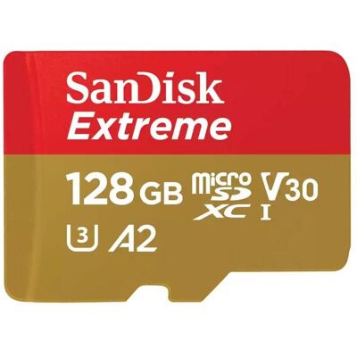 Sandisk microSDXC Extreme 128GB (R190MB/s) + Adapter, + 1 Jahr RescuePRO Deluxe (121586) Sandisk microSDXC Extreme 128GB (R190MB/s) + Adapter, + 1 Jahr RescuePRO Deluxe (121586)