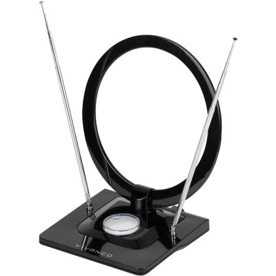 Vivanco Full-HD-Zimmerantenne mit Ringdesign, LTE-Filter, 2 m Kabel Vivanco Full-HD-Zimmerantenne mit Ringdesign, LTE-Filter, 2 m Kabel